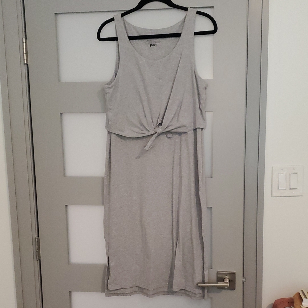 Pact Organic Cotton Light Gray Dress